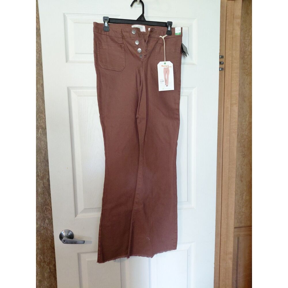 Celebrity Pink Juniors' Frayed-Hem Flare Jeans 7 NWT
